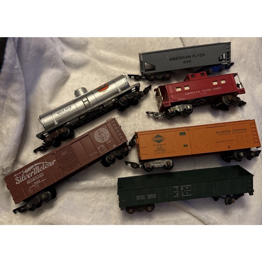 VTG American Flyer Train Cars Lot 6 Parts Accessories 623 630 631 640 642 625G